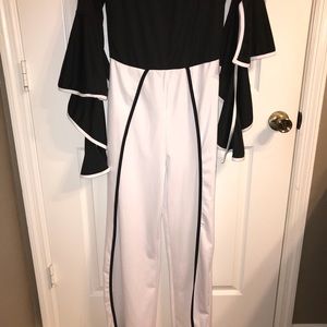 Black and white jumpsuit